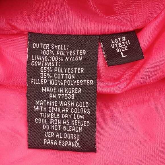 Nordic Light Bubble Gum Pink Button Up Quilted Barn Jacket - Picture 5 of 5